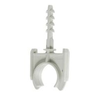 Laikiklis-apkaba įkalamas vamzdžiui D16 be halogenų šviesiai pilkas AKS 16 H0 - SCHNABL