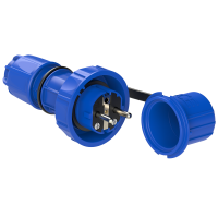 Kištukas SCHUKO a/k 16A 230V mėlynas IP68 - PCE