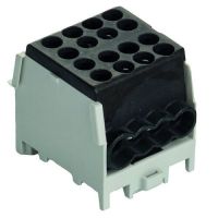 Gnybtas 25mm2 Cu/Al juodas 8 prijungimai (2x25/6x16) PHLAK2526SW - PROTEC