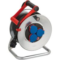 Ilgiklis-ritė 25m 3 lizdų H05RR-F 3x1.5 guminis juodas 3300W/1000W IP44 su termine apsauga GARANT S - BRENNENSTUHL