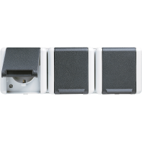 Lizdas v/t IP44 trigubas pilkas 16A 250V - JUNG