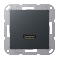 Lizdas HDMI antracito matinės spalvos A - JUNG