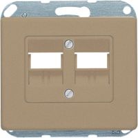 Dangtelis dvigubas RJ45 lizdui šampano spalvos SL - JUNG