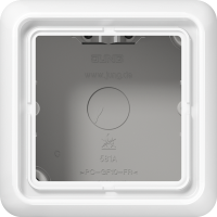 Dėžutė v/t vienguba montažui su rėmeliu balta CD - JUNG