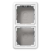 Dėžutė v/t dviguba montažui su rėmeliu Balta CD - JUNG