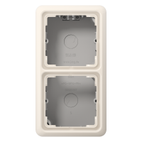 Dėžutė v/t dviguba montažui su rėmeliu dramblio kaulo spalvos CD - JUNG