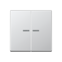 Klavišas dvigubas jungikliui su apšvietimu aliuminio spalvos A - JUNG