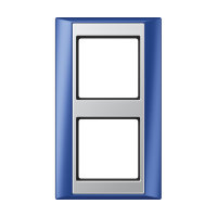 Rėmelis dvigubas mėlynas - aliuminio spalvos A - JUNG