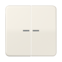 Klavišas dvigubas jungikliui su apšvietimu dramblio kaulo spalvos CD - JUNG