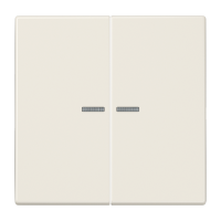 Klavišas dvigubas jungikliui su apšvietimu dramblio kaulo spalvos LS - JUNG