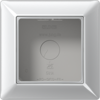 Dėžutė v/t vienguba montažui su rėmeliu aliuminio spalvos AS 500 - JUNG