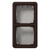 Dėžutė v/t dviguba montažui su rėmeliu ruda CD - JUNG