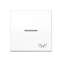 Klavišas viengubam jungikliui su šviesos simboliu L ir pašvietimu baltas AS 500 - JUNG