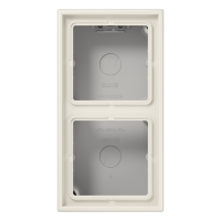 Dėžutė v/t dviguba montažui su rėmeliu dramblio kaulo spalvos LS - JUNG