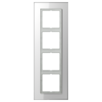 Rėmelis keturgubas stiklinis baltas LS - JUNG