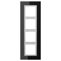 Rėmelis keturgubas stiklinis juodas LS - JUNG