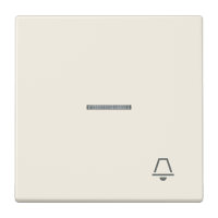 Klavišas viengubas jungikliui su apšvietimu su simboliu dramblio kaulo spalvos LS - JUNG