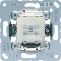 Perjungiklis viengubas su apšvietimu mygtukinis 10A 250V - JUNG