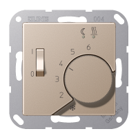 Reguliatorius temperatūros grindų p/t +10- +50C su dangteliu šampano spalvos A - JUNG