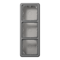 Dėžutė v/t triguba montažui su rėmeliu pilka CD - JUNG