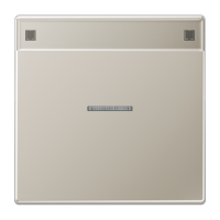 Klavišas viengubas jungikliui plieno spalvos su apšvietimu su užrašu LS - JUNG