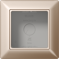 Dėžutė v/t vienguba montažui su rėmeliu šampano spalvos AS 500 - JUNG