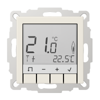 Reguliatorius temperatūros patalpos p/t su ekranu dramblio kaulo spalvos A - JUNG