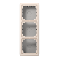 Dėžutė v/t triguba montažui su rėmeliu dramblio kaulo spalvos CD - JUNG