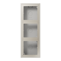 Dėžutė v/t triguba montažui su rėmeliu plieno spalvos LS - JUNG