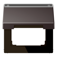 Dangtelis su užrašu lizdui aliumininis LS - JUNG