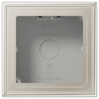 Dėžutė v/t vienguba montažui su rėmeliu plieno spalvos LS - JUNG