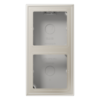 Dėžutė v/t dviguba montažui su rėmeliu plieno spalvos LS - JUNG