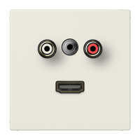 Lizdas audio RCA-Stereo TRS 3.5-HDMI dramblio kaulo spalvos LS - JUNG