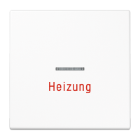 Klavišas su apšvietimu ir užrašu šildymas baltas LS - JUNG