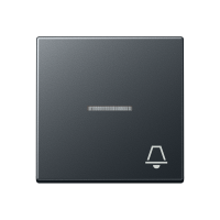 Klavišas viengubas su LED apšvietimu su simboliu antracito matinės spalvos A - JUNG