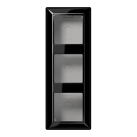 Dėžutė v/t triguba su rėmeliu juodas AS 500 - JUNG