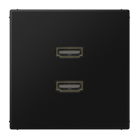 Lizdas p/t dvigubas HDMI juodos spalvos LS - JUNG