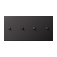 Dangtelis dvigubas horizontalus dvigubiems jungikliams aliumininis dark spalvos LS 1912 - JUNG