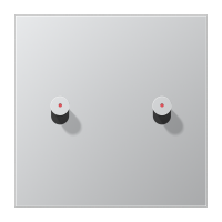 Dangtelis jungiklio dvigubo svirtinio su kūgio formos svirtele, vieta indikacijai aliumininis LS 1912 - JUNG