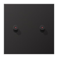 Dangtelis jungiklio dvigubo svirtinio su kūgio formos svirtele, vieta indikacijai aliumininis juodos spalvos LS 1912 - JUNG