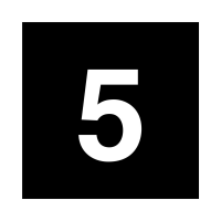 Plokštelė mygtukui juoda "5" 85TQ18 - EATON