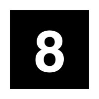 Plokštelė mygtukui juoda "8" 88TQ18 - EATON