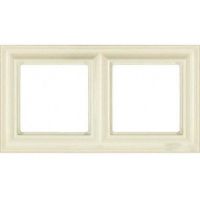 Rėmelis dvigubas dramblio kaulo spalvos DECO retro style - JUNG