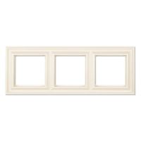 Rėmelis trigubas dramblio kaulo spalvos DECO retro style - JUNG