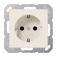 Lizdas p/t SCHUKO su apsauga nuo vaikų dramblio kaulo spalvos 16A 250V A - JUNG