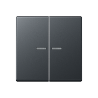 Klavišas dvigubam jungikliui su apšvietimu antracito matinės spalvos A - JUNG