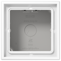 Dėžutė v/t vienguba montažui su rėmeliu Balta LS - JUNG