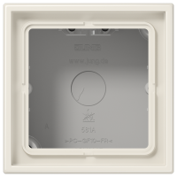 Dėžutė v/t vienguba montažui su rėmeliu dramblio kaulo spalvos LS - JUNG