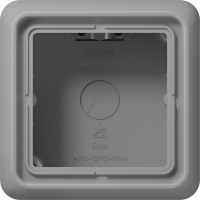 Dėžutė v/t vienguba montažui su rėmeliu pilka CD - JUNG