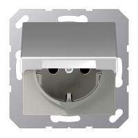 Lizdas p/t su dangteliu aliuminio spalvos IP44 A - JUNG